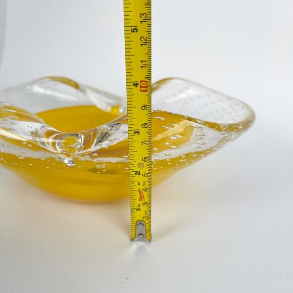 Vintage Murano Large Glass Art Dish Bowl Handmade Hand Blown Gift Present Rare - Picture 5 of 8